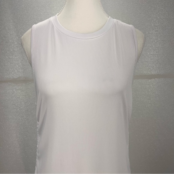 Sleeveless Bodycon Ruched Short Dress Side Drawstring Solid Crew Neck Casual XL - Picture 8 of 16